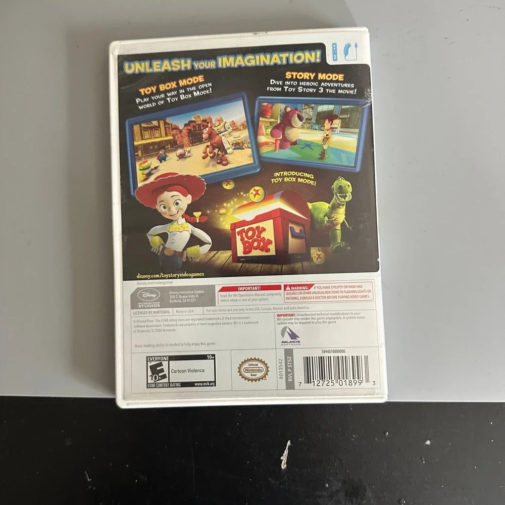 Toy Story 3 Nintendo Wii Video Game Disney Pixar Story & Toy Box Mode RVL P STSZ